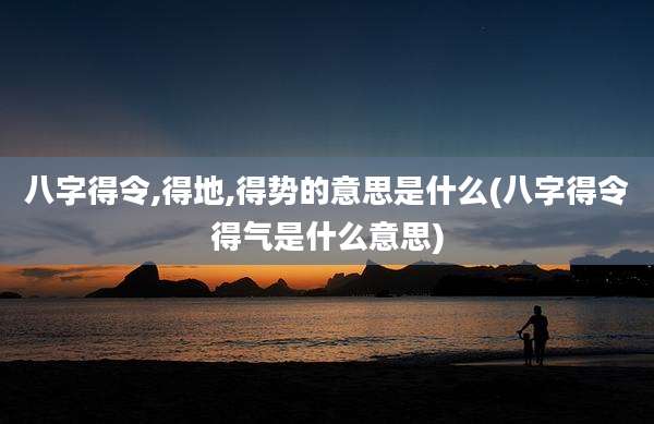 八字得令,得地,得势的意思是什么(八字得令得气是什么意思)
