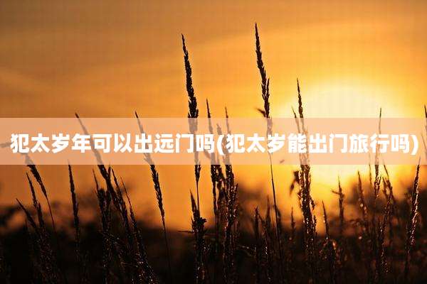 犯太岁年可以出远门吗(犯太岁能出门旅行吗)