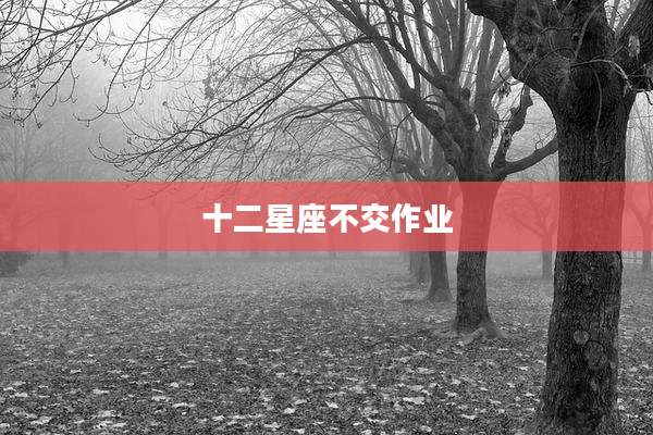 十二星座不交作业