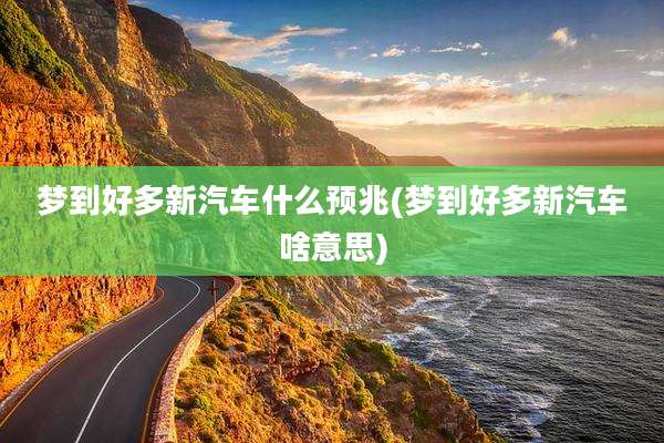 梦到好多新汽车什么预兆(梦到好多新汽车啥意思)