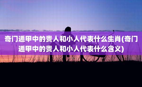 奇门遁甲中的贵人和小人代表什么生肖(奇门遁甲中的贵人和小人代表什么含义)