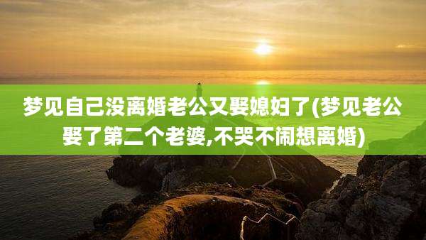 梦见自己没离婚老公又娶媳妇了(梦见老公娶了第二个老婆,不哭不闹想离婚)