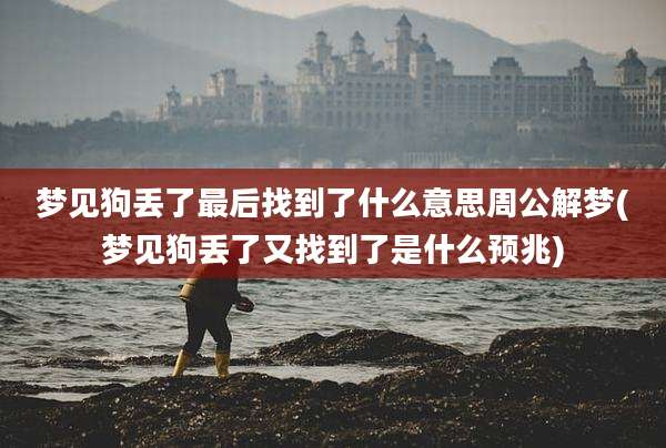 梦见狗丢了最后找到了什么意思周公解梦(梦见狗丢了又找到了是什么预兆)
