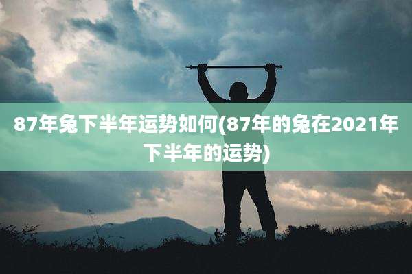 87年兔下半年运势如何(87年的兔在2021年下半年的运势)