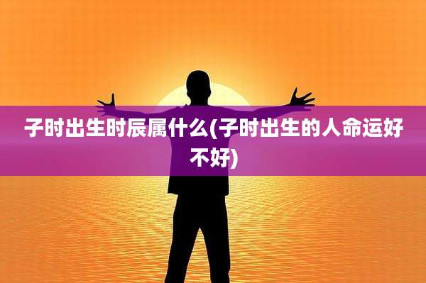 子时出生时辰属什么(子时出生的人命运好不好)