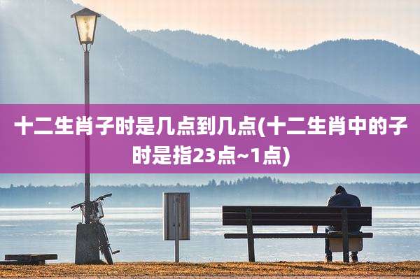 十二生肖子时是几点到几点(十二生肖中的子时是指23点~1点)