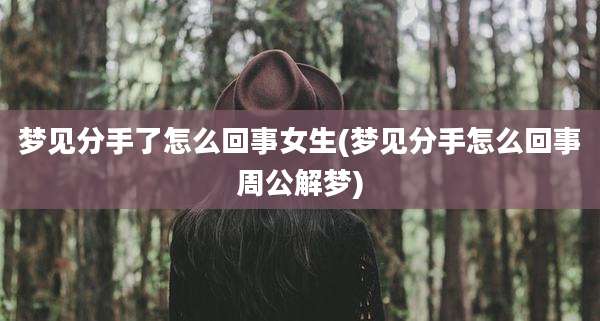 梦见分手了怎么回事女生(梦见分手怎么回事周公解梦)