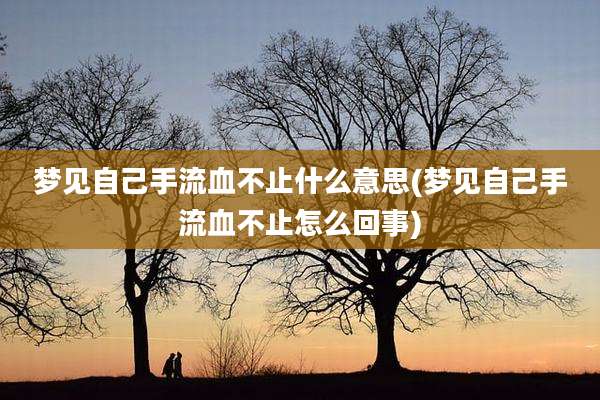 梦见自己手流血不止什么意思(梦见自己手流血不止怎么回事)