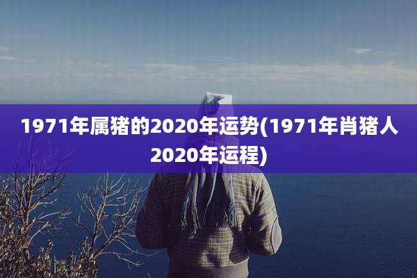 1971年属猪的2020年运势(1971年肖猪人2020年运程)
