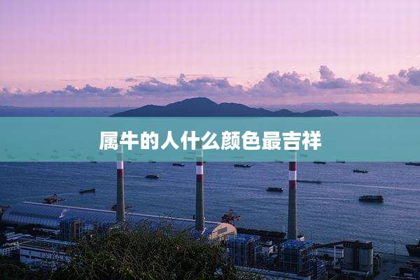 属牛的人什么颜色最吉祥