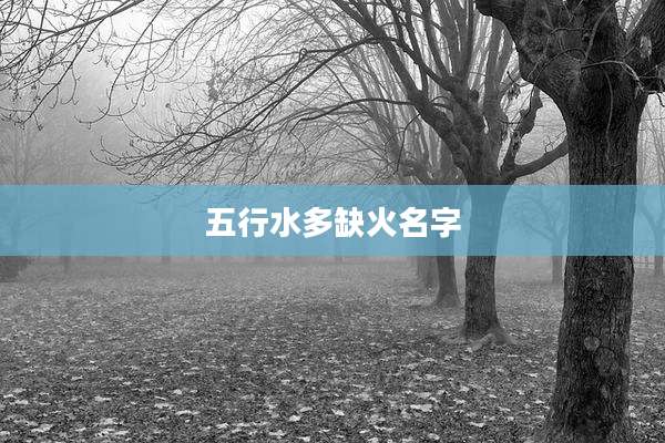 五行水多缺火名字