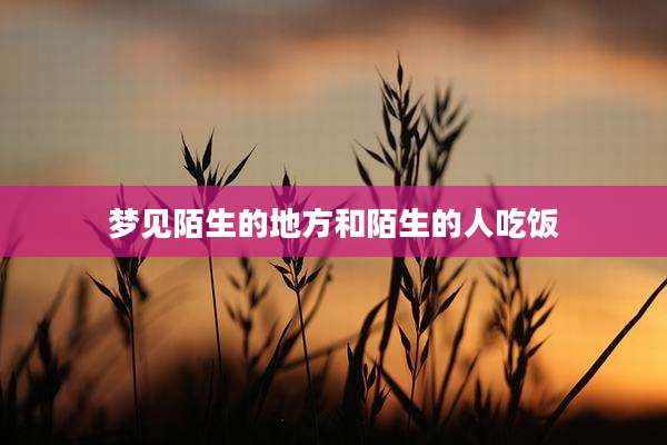 梦见陌生的地方和陌生的人吃饭