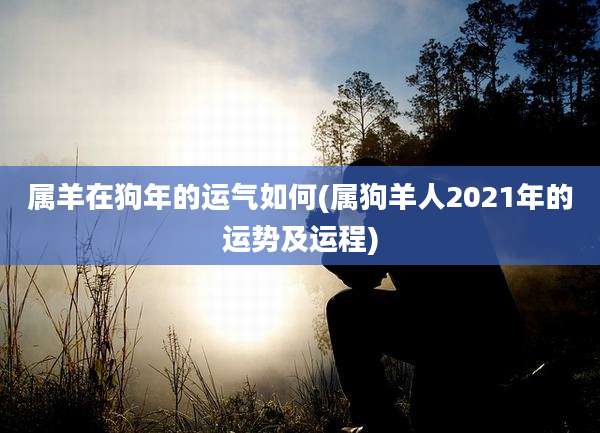 属羊在狗年的运气如何(属狗羊人2021年的运势及运程)