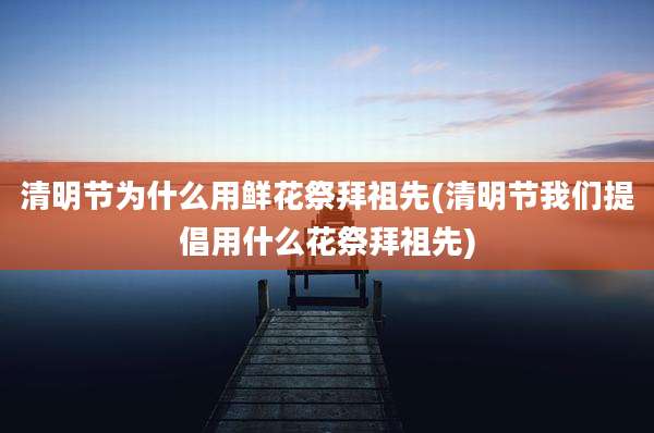 清明节为什么用鲜花祭拜祖先(清明节我们提倡用什么花祭拜祖先)