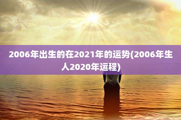 2006年出生的在2021年的运势(2006年生人2020年运程)