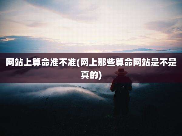 网站上算命准不准(网上那些算命网站是不是真的)