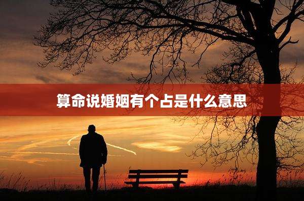 算命说婚姻有个占是什么意思