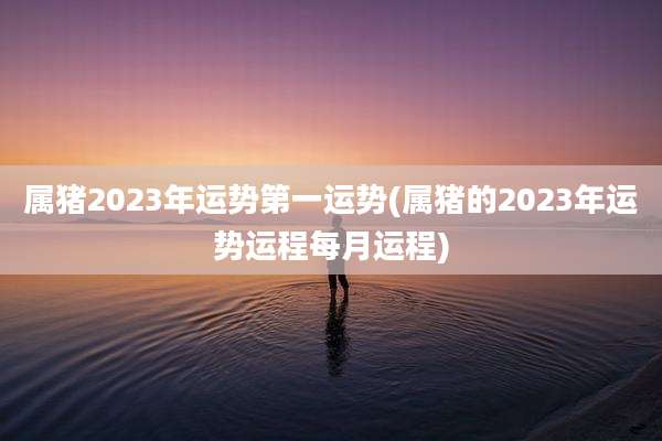 属猪2023年运势第一运势(属猪的2023年运势运程每月运程)