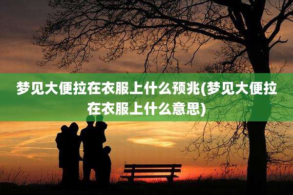 梦见大便拉在衣服上什么预兆(梦见大便拉在衣服上什么意思)