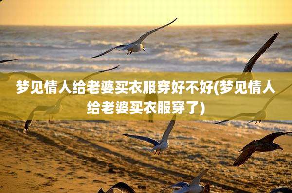 梦见情人给老婆买衣服穿好不好(梦见情人给老婆买衣服穿了)