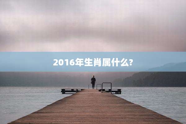 2016年生肖属什么?