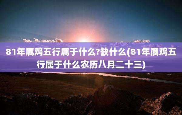 81年属鸡五行属于什么?缺什么(81年属鸡五行属于什么农历八月二十三)