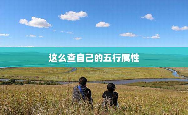 这么查自己的五行属性