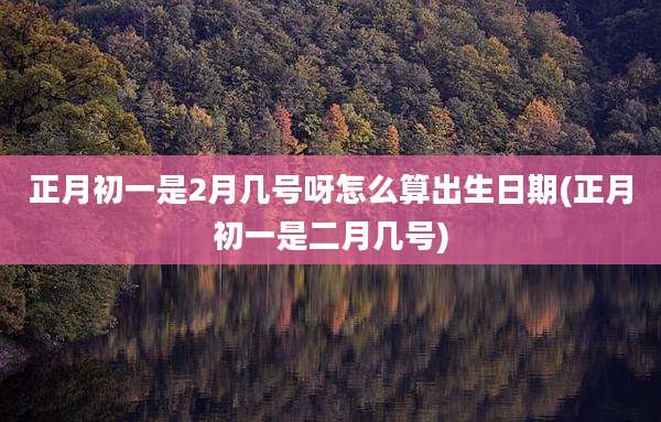 正月初一是2月几号呀怎么算出生日期(正月初一是二月几号)