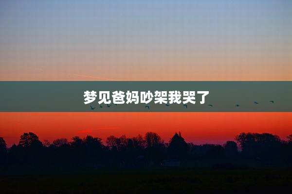 梦见爸妈吵架我哭了