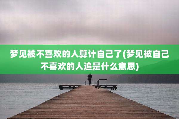 梦见被不喜欢的人算计自己了(梦见被自己不喜欢的人追是什么意思)