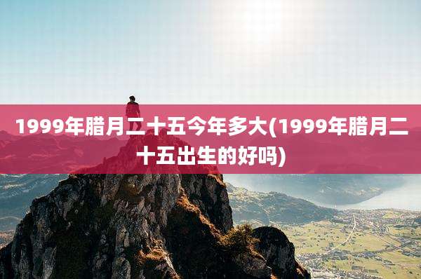 1999年腊月二十五今年多大(1999年腊月二十五出生的好吗)