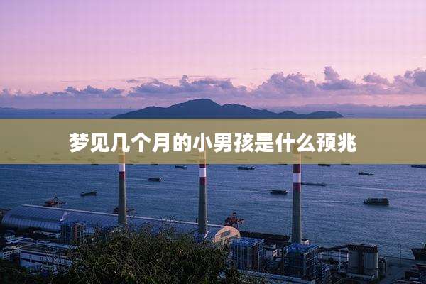 梦见几个月的小男孩是什么预兆