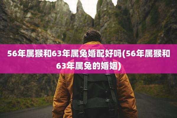 56年属猴和63年属兔婚配好吗(56年属猴和63年属兔的婚姻)
