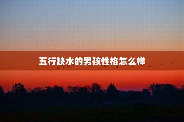 五行缺水的男孩性格怎么样