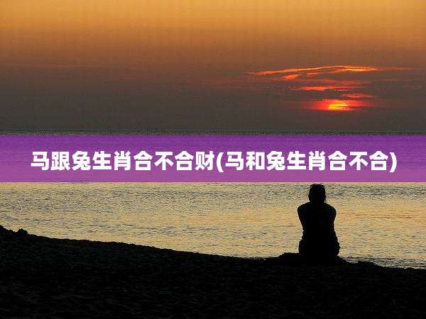 马跟兔生肖合不合财(马和兔生肖合不合)