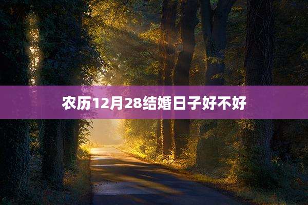 农历12月28结婚日子好不好