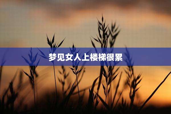 梦见女人上楼梯很累