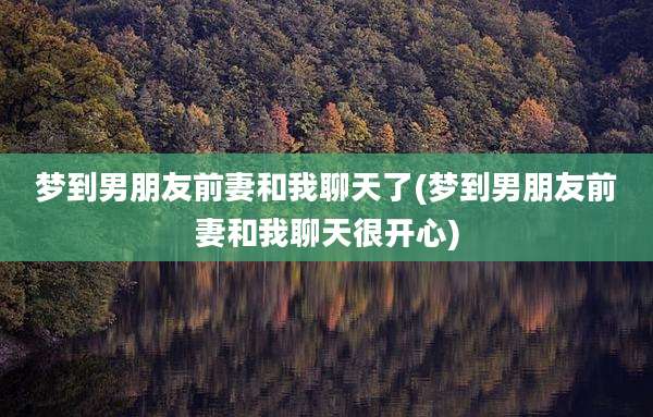 梦到男朋友前妻和我聊天了(梦到男朋友前妻和我聊天很开心)
