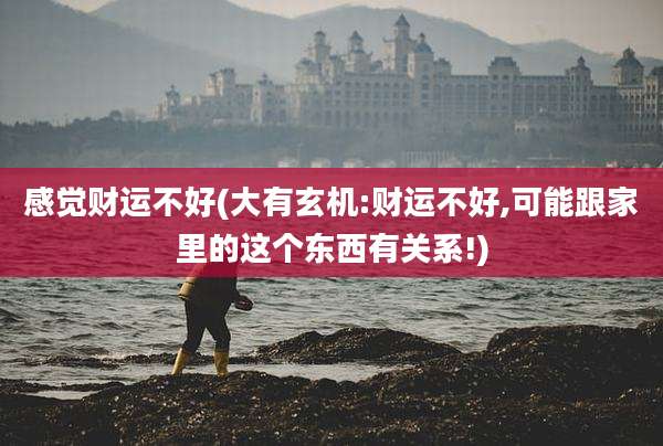 感觉财运不好(大有玄机:财运不好,可能跟家里的这个东西有关系!)