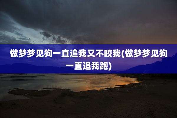 做梦梦见狗一直追我又不咬我(做梦梦见狗一直追我跑)