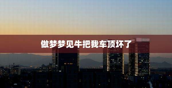 做梦梦见牛把我车顶坏了