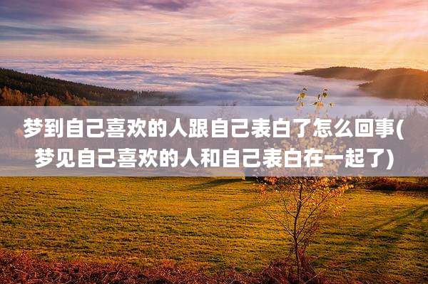 梦到自己喜欢的人跟自己表白了怎么回事(梦见自己喜欢的人和自己表白在一起了)