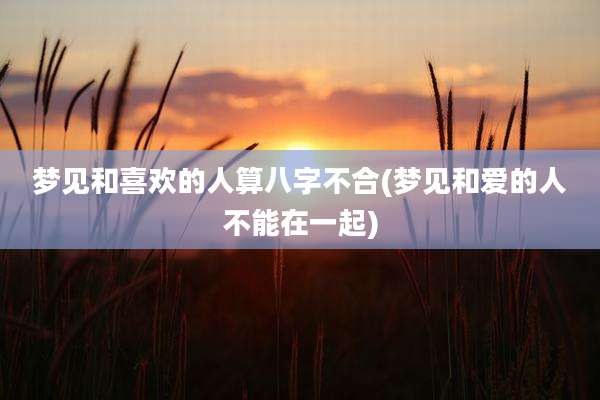 梦见和喜欢的人算八字不合(梦见和爱的人不能在一起)