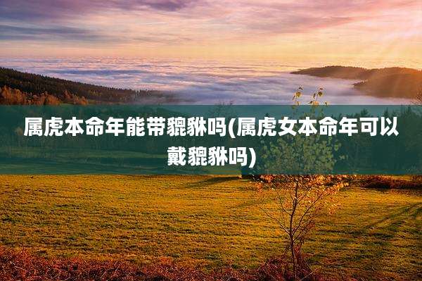 属虎本命年能带貔貅吗(属虎女本命年可以戴貔貅吗)