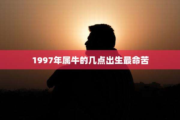 1997年属牛的几点出生最命苦