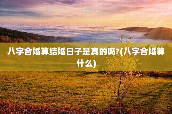 八字合婚算结婚日子是真的吗?(八字合婚算什么)