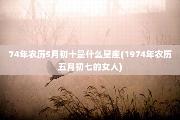 74年农历5月初十是什么星座(1974年农历五月初七的女人)
