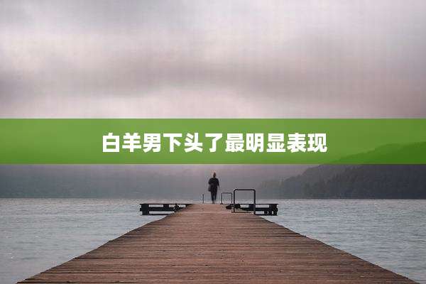 白羊男下头了最明显表现