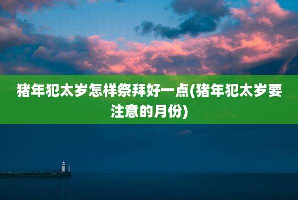 猪年犯太岁怎样祭拜好一点(猪年犯太岁要注意的月份)