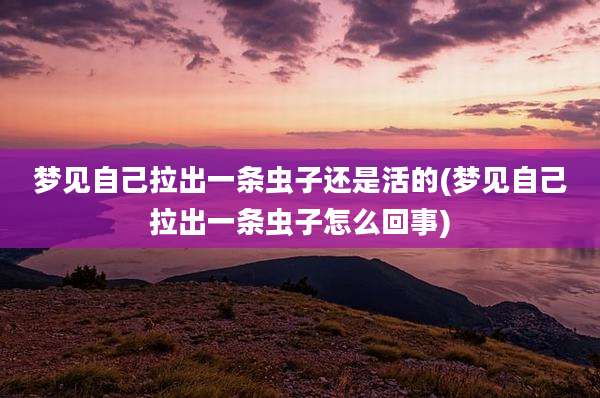 梦见自己拉出一条虫子还是活的(梦见自己拉出一条虫子怎么回事)